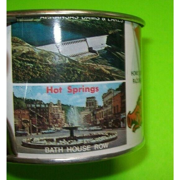 Arkansas Tin Mug Cup Vintage Home of Razorback Little Rock Hot Springs Retro - Picture 3 of 7